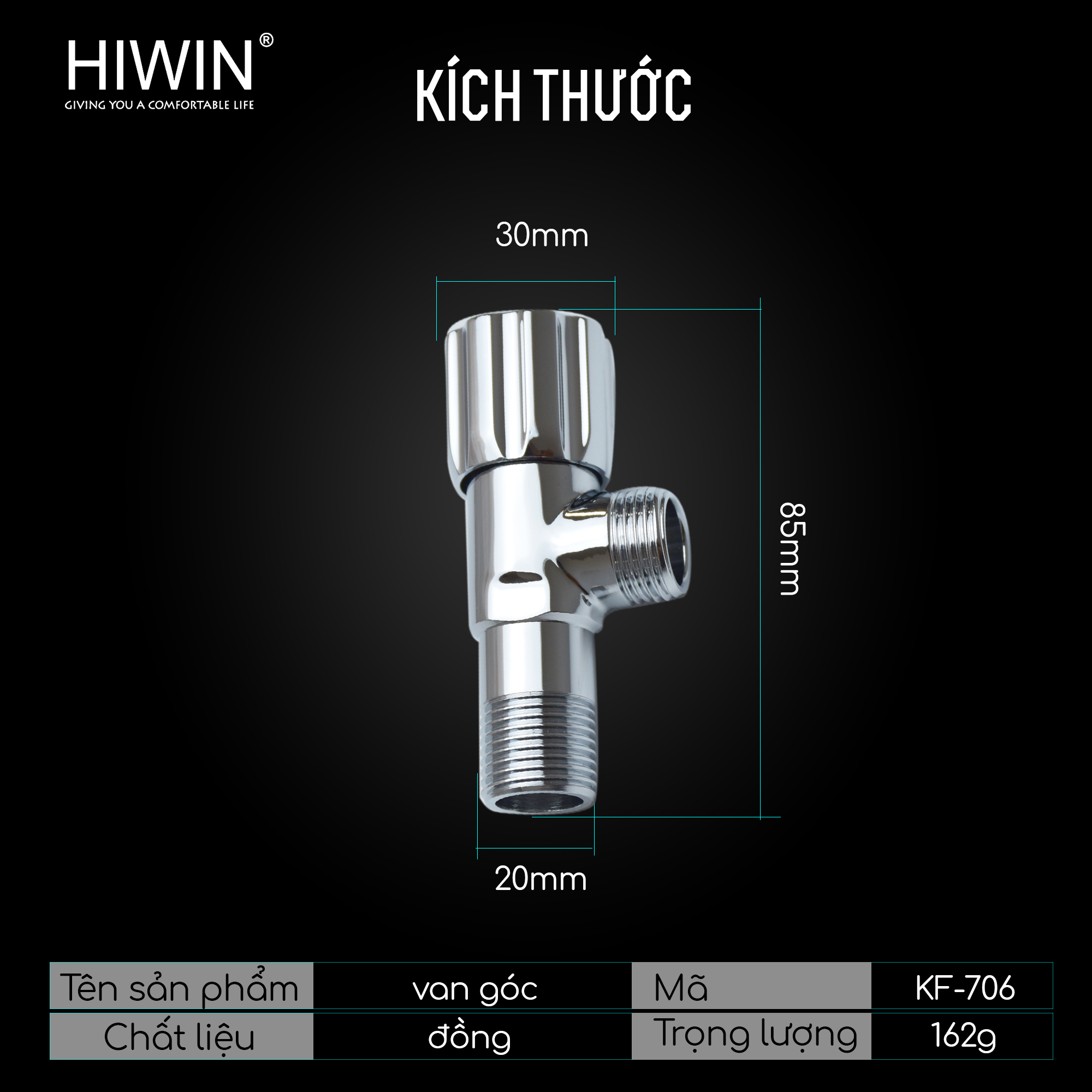 Kích thước tiêu chuẩn – phù hợp đa dạng không gian lắp đặt