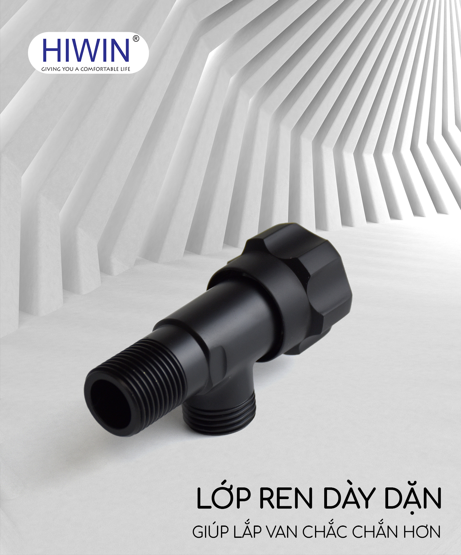 Van góc hiwin JF-3009 thiết kế lớp ren dày dặn