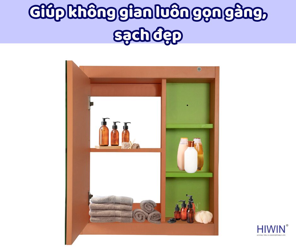 Tủ phòng tắm giúp không gian luôn gọn gàng sạch sẽ 