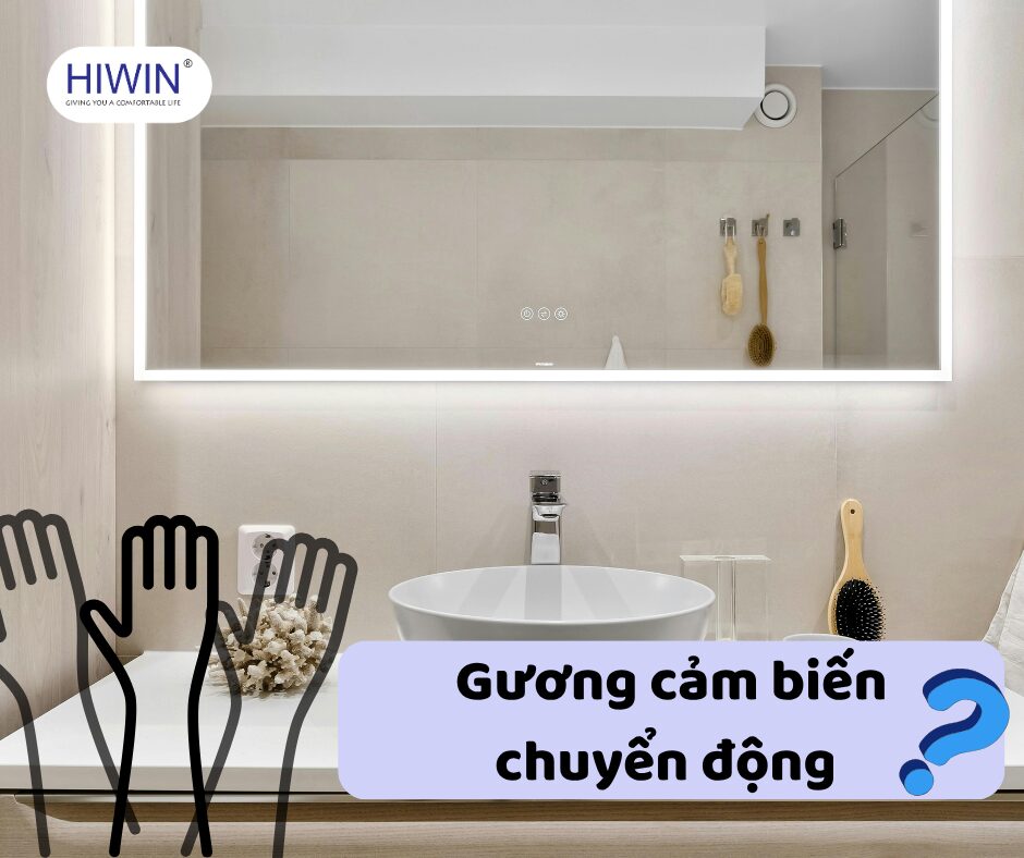 Gương cảm biến chuyển động sử dụng hồng ngoại hoặc sóng radar