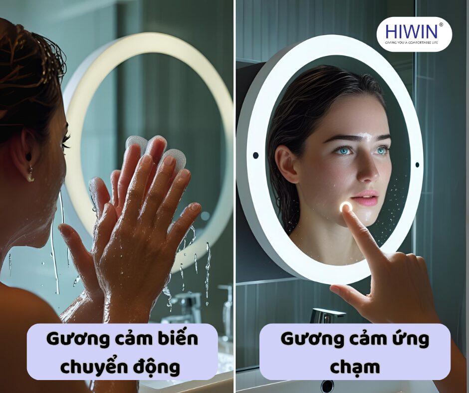 Nên chọn gương cảm ứng chạm hay gương cảm biến chuyển động