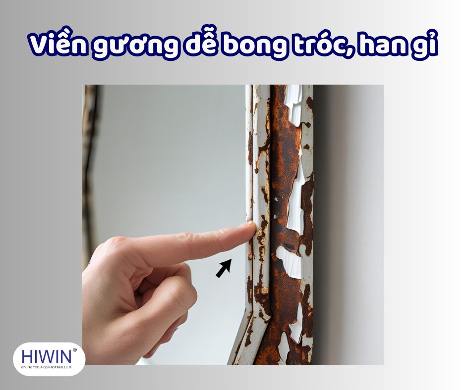 Viền gương kém chất lượng