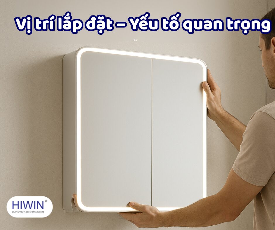 Vị trí lắp đặt gương trong phòng tắm là yếu tố vô cùng quan trọng