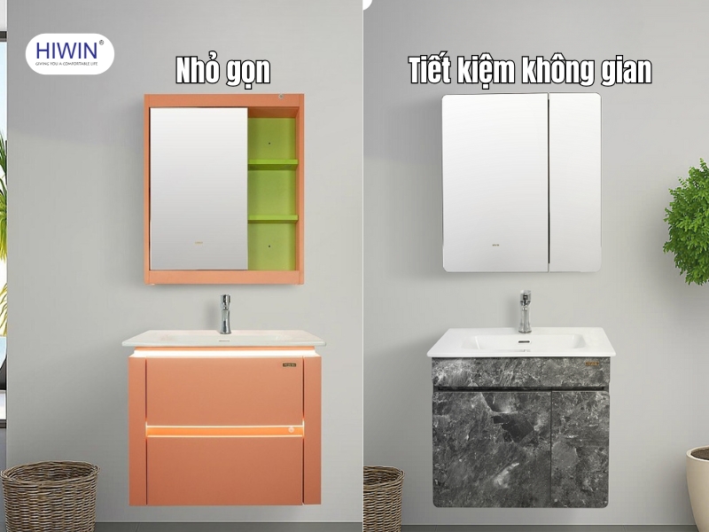 Lựa chọn các mẫu tủ chậu treo tường tiết kiệm không gian