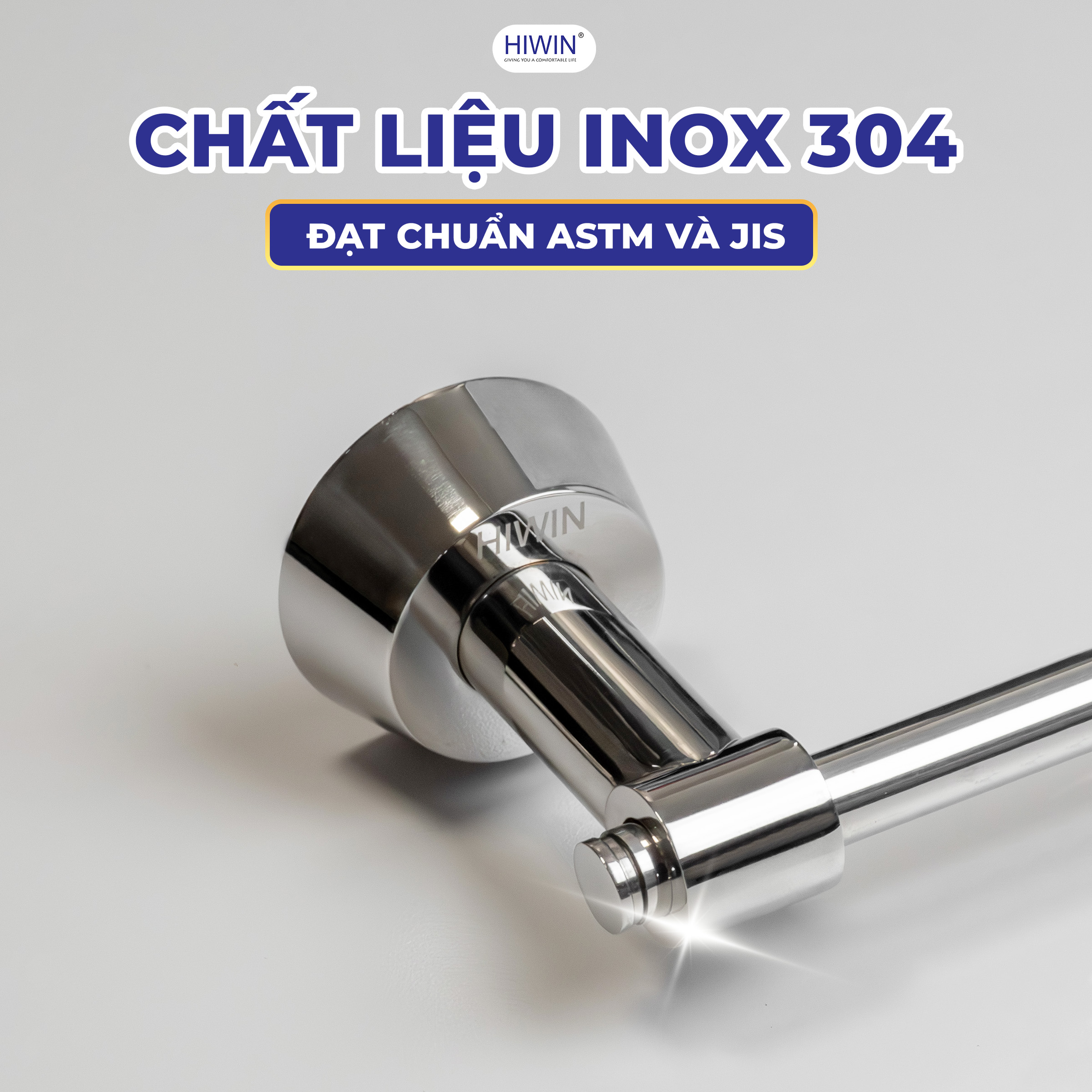 Giá treo khăn mặt Hiwin Y-640 sở hữu chất liệu inox 304 bền bỉ vượt thời gian