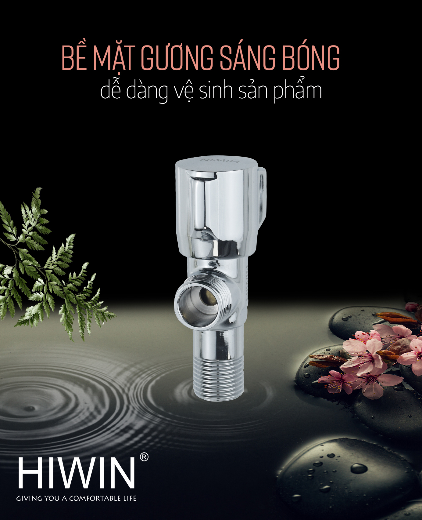 Van góc Hiwin JF-3003 Đồng mặt gương bóng