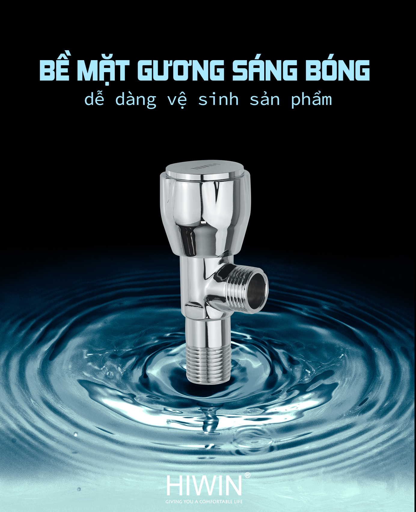 Van góc Hiwin JF-3004 bề mặt gương sáng bóng 