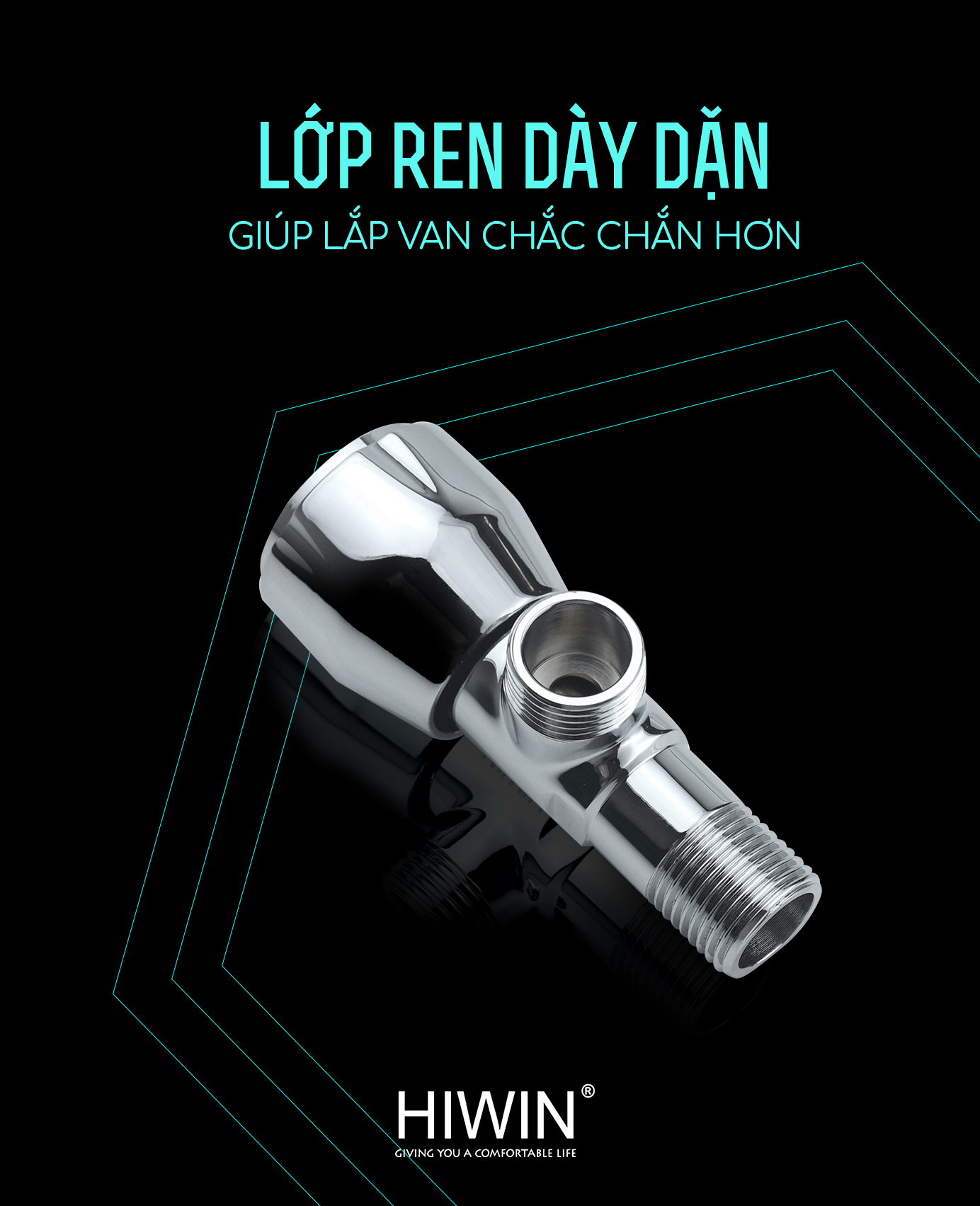 Lớp ren dày dặn – Khớp nối chắc chắn, chống rò rỉ hiệu quả