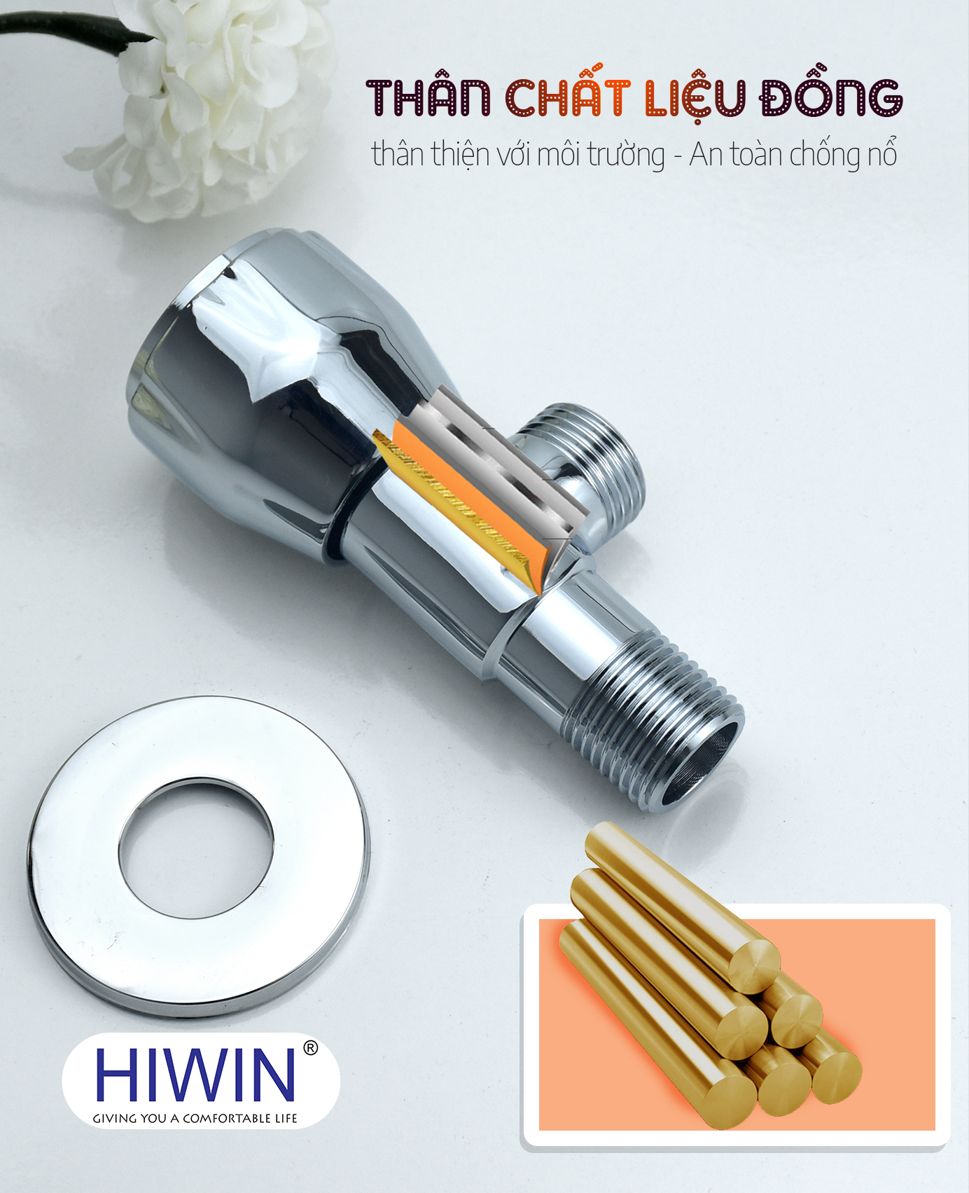 Thân van làm từ đồng – là loại vật liệu có độ bền cao