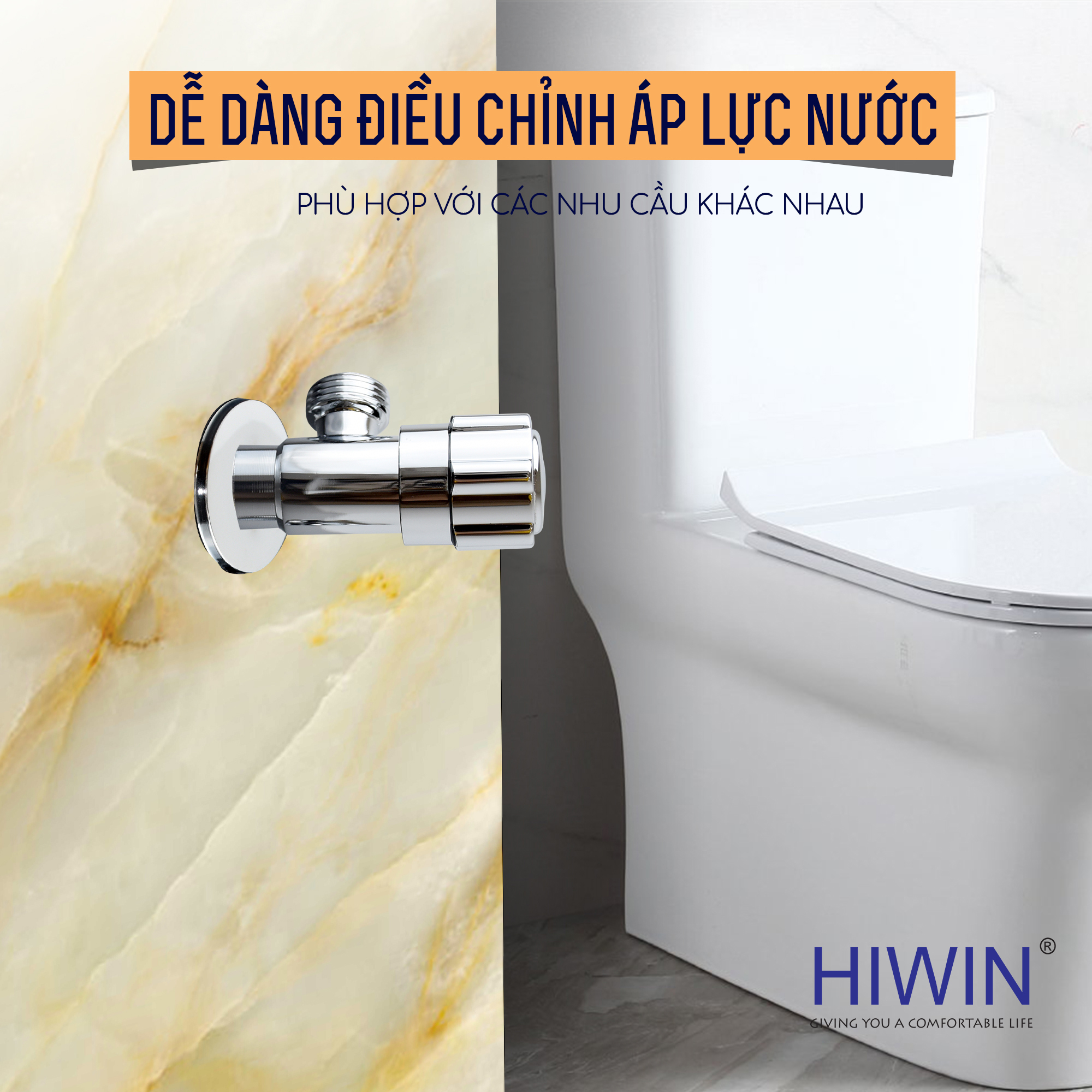 Dễ dàng điều chỉnh áp lực nước phù hợp với nhiều nhu cầu 