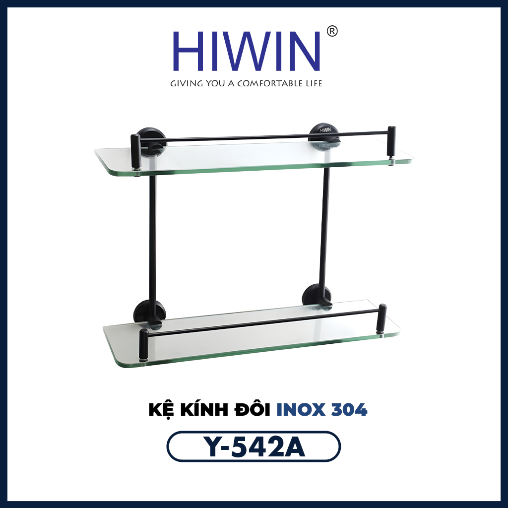 Kệ kính góc nhà tắm Hiwin Y-542AB đẳng cấp, kiến tạo không gian
