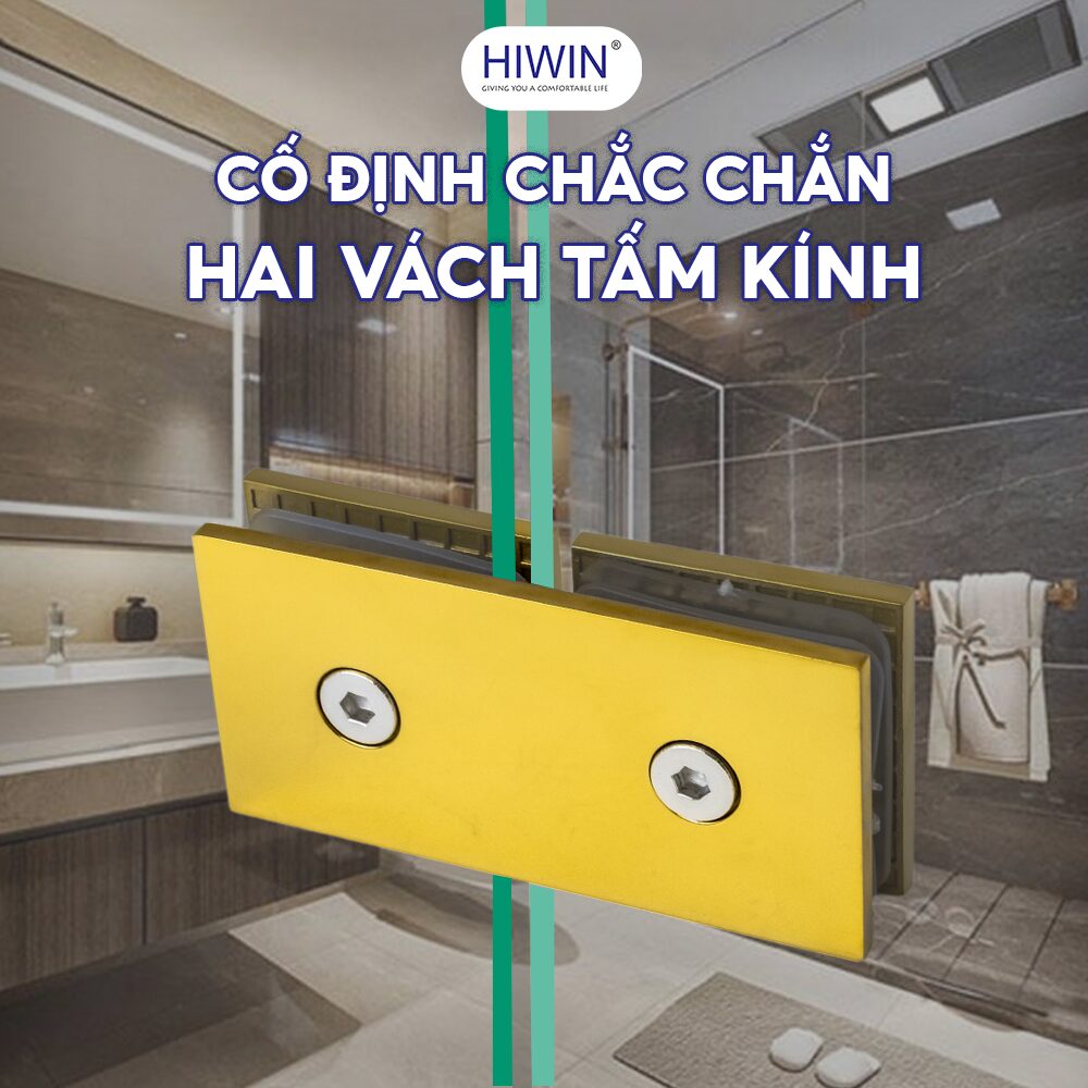 Kẹp định vị 180 kính kính FC-2036 cố định chắc chắn hai tấm kính
