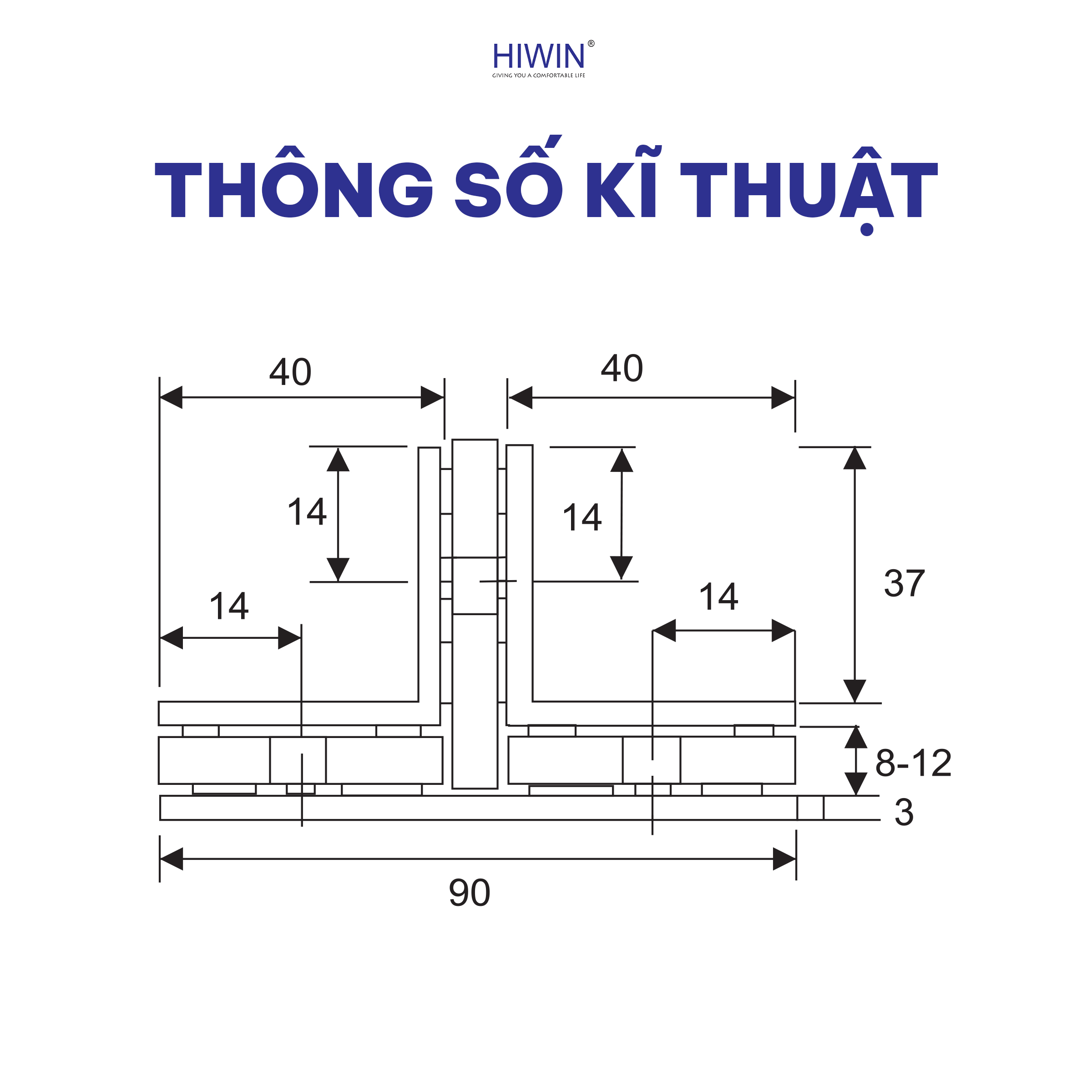 Kẹp định vị Hiwin FC-2037 mạ vàng được thiết kế dựa trên nghiên cứu thực tiễn