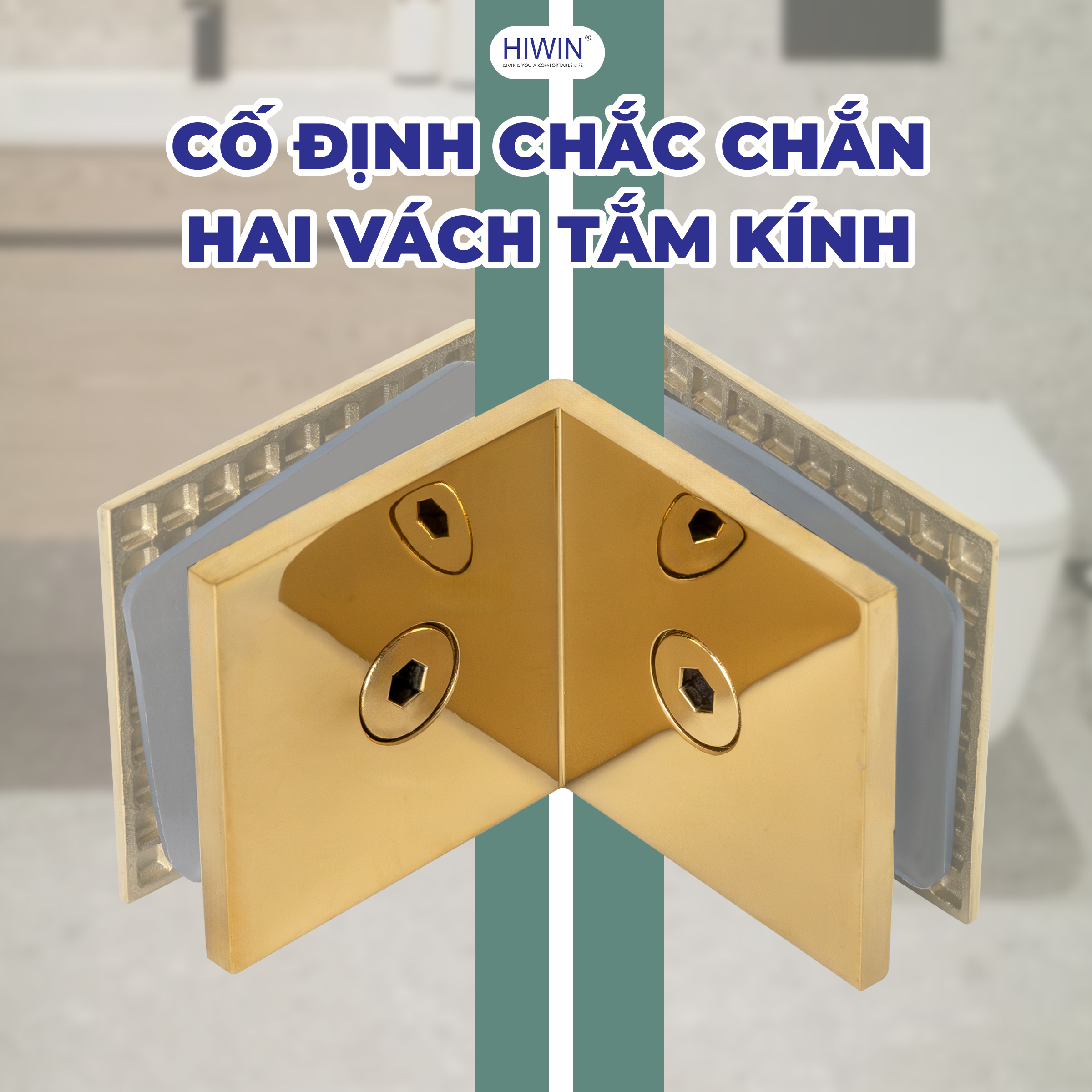Kẹp định vị 90 kính kính Hiwin FC-2083 là giữ chặt hai tấm kính ở góc 90 độ
