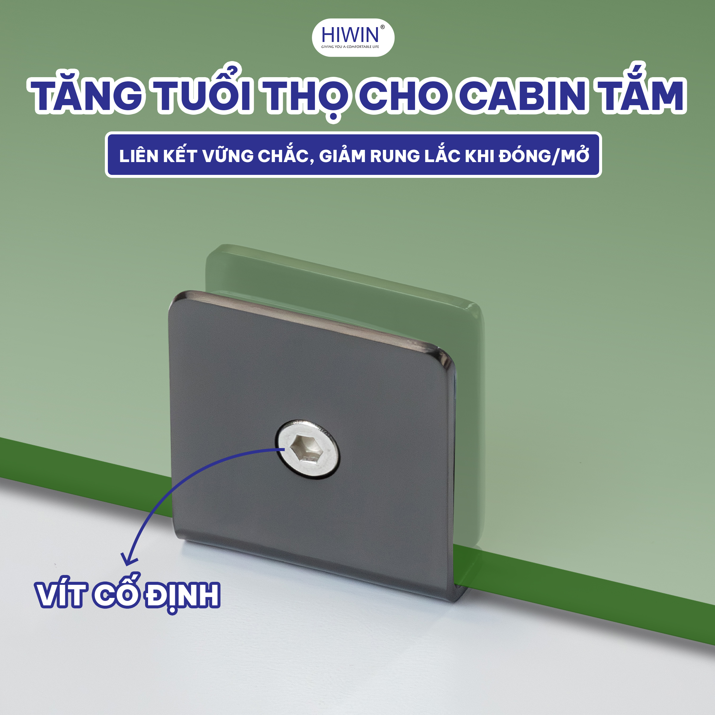 Kẹp kính 0 độ Hiwin FC-085B vững chắc giảm rung lắc khi đóng mở