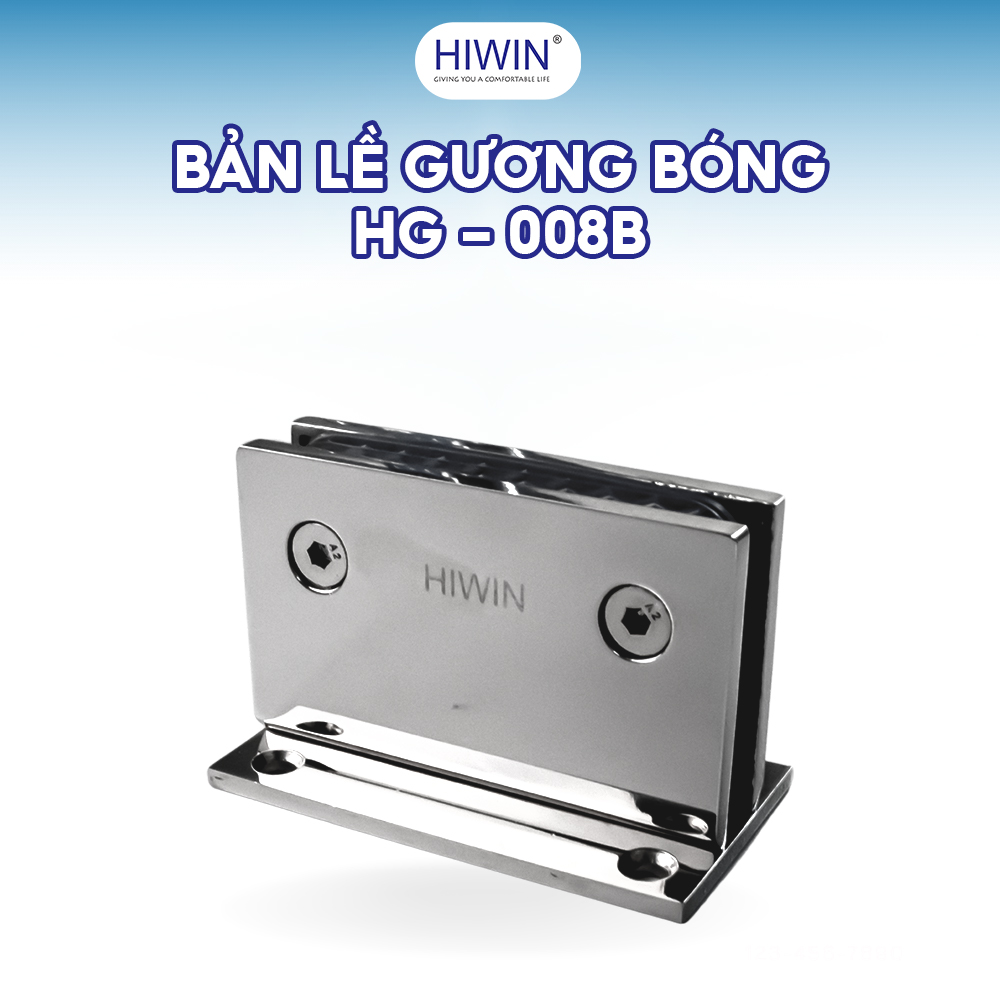 Bản lề HG-008B dày 5mm inox 304 gương