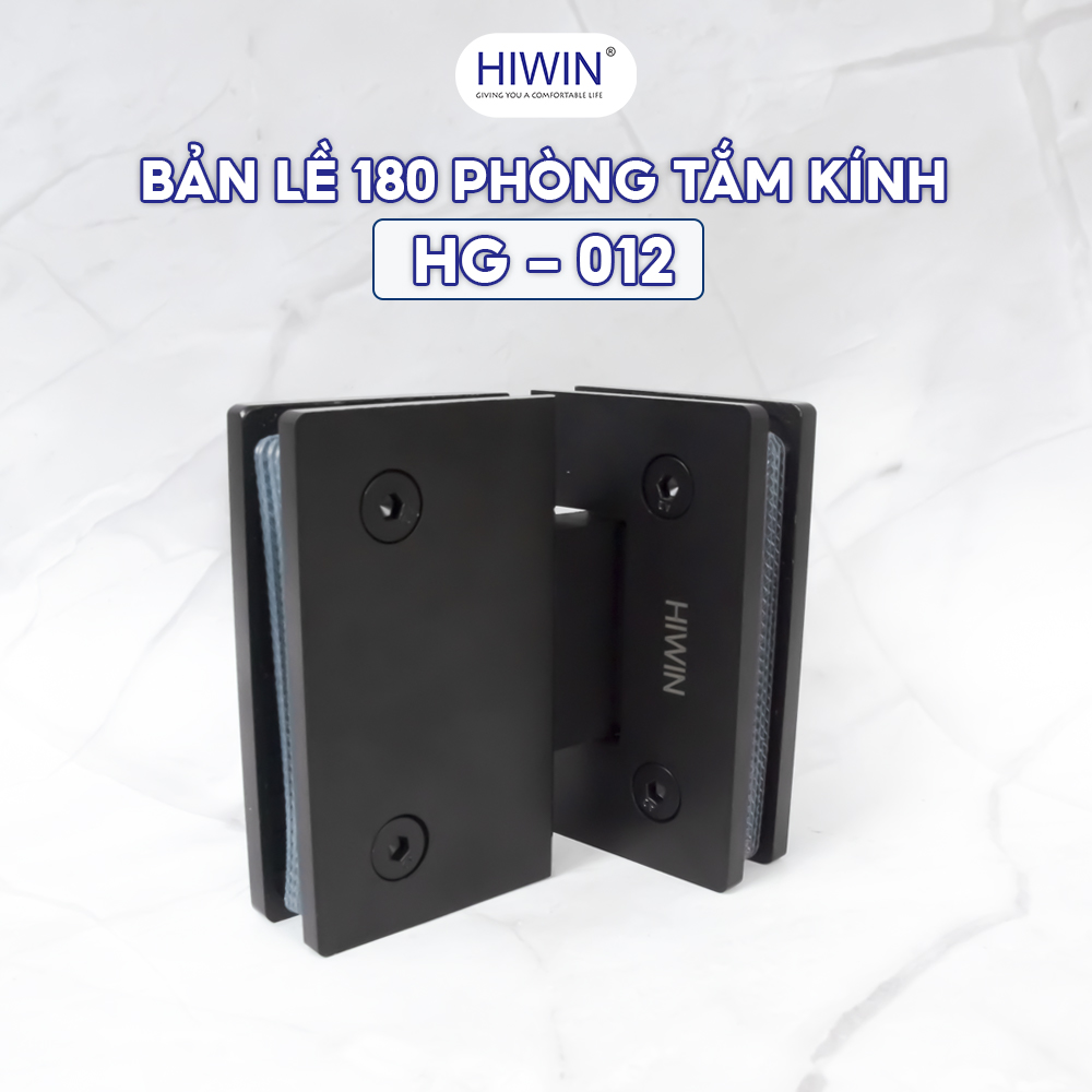 Bản lề 180 HG-012 inox 304 màu đen mờ điện di