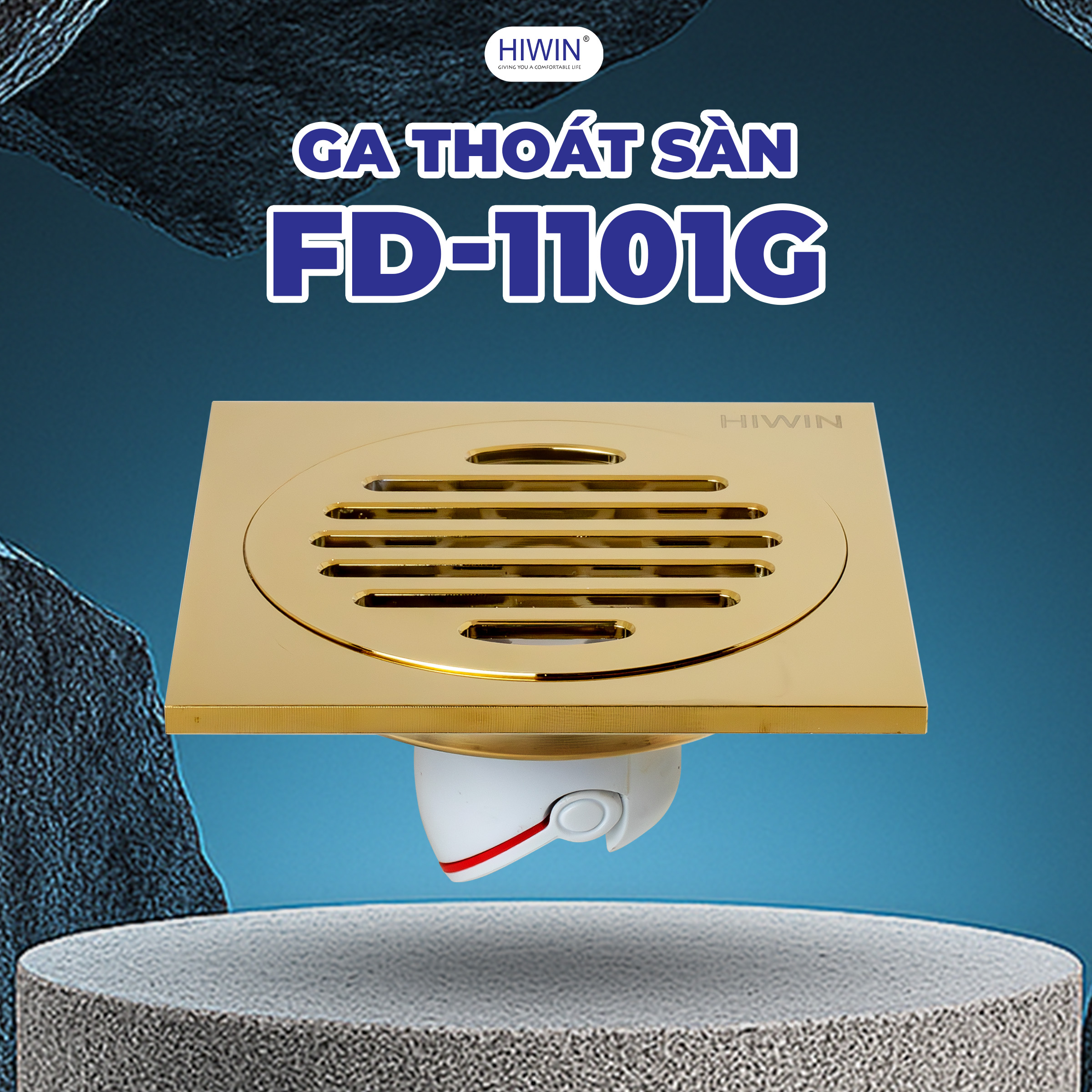 Thoát sàn Hiwin FD-1101 mạ vàng sang trọng