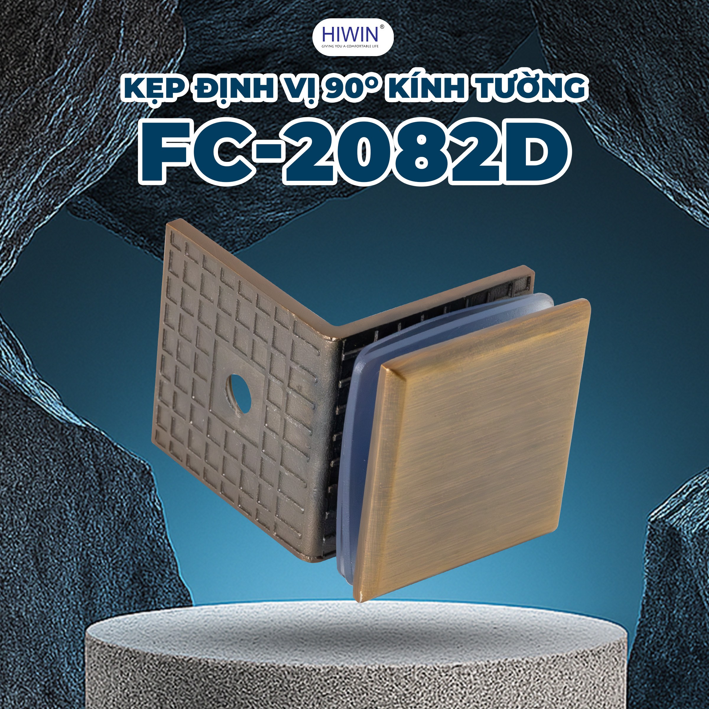 Kẹp cố định Hiwin FC-2082 màu đồng giả cổ