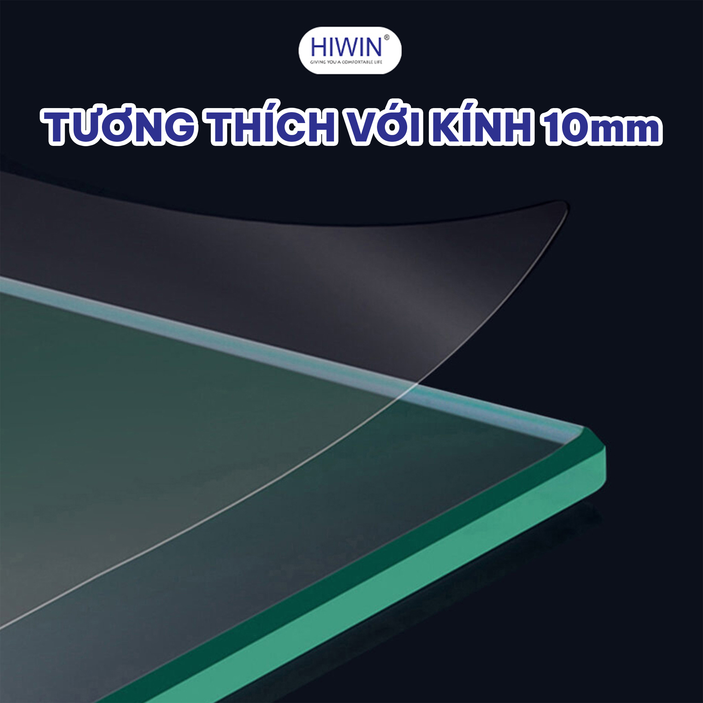Kẹp định vị 90 kính kính Hiwin FC-2083 tương thích kính dày 10 mm
