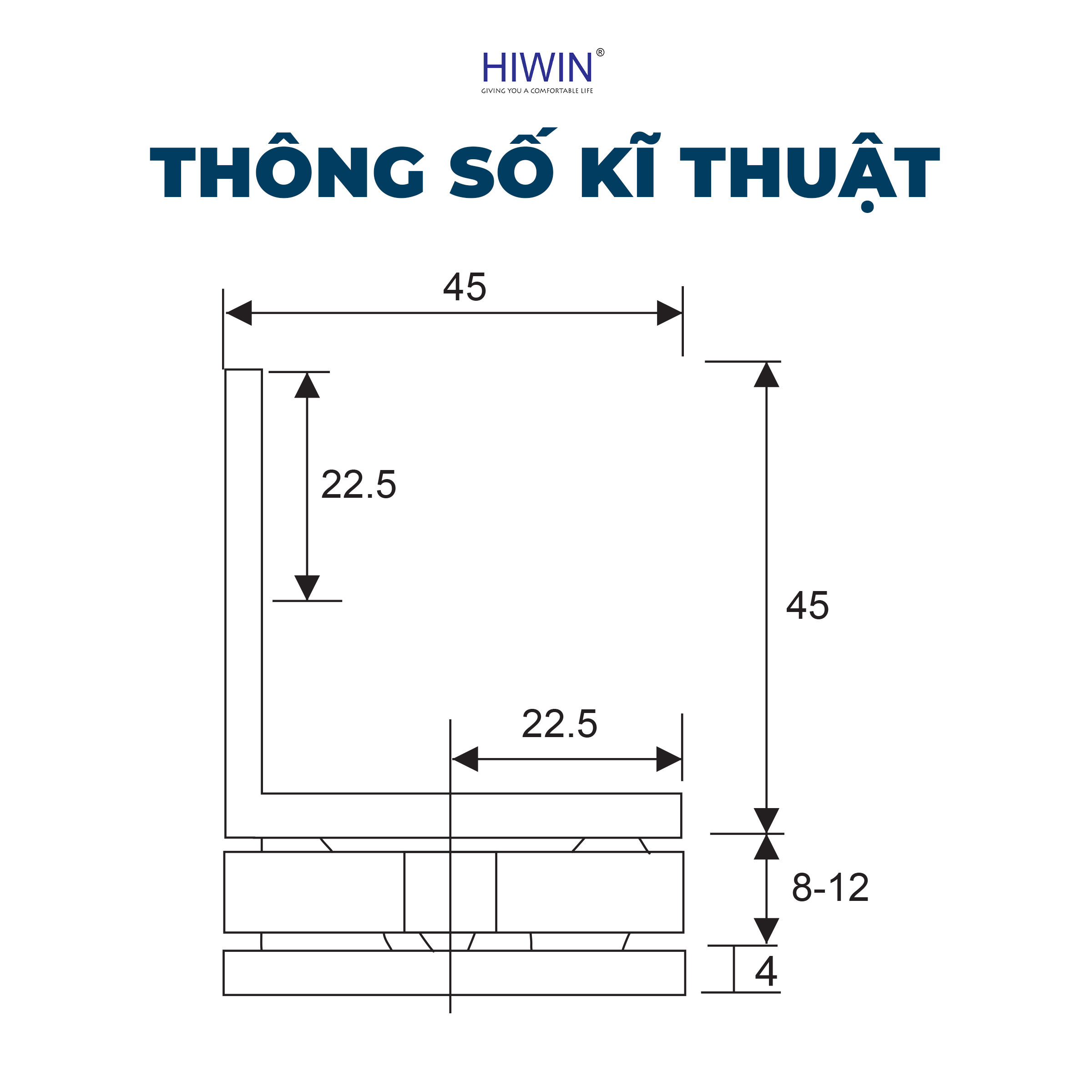 Kẹp cố định Hiwin FC-2082 được thiết kế với kích thước tiêu chuẩn