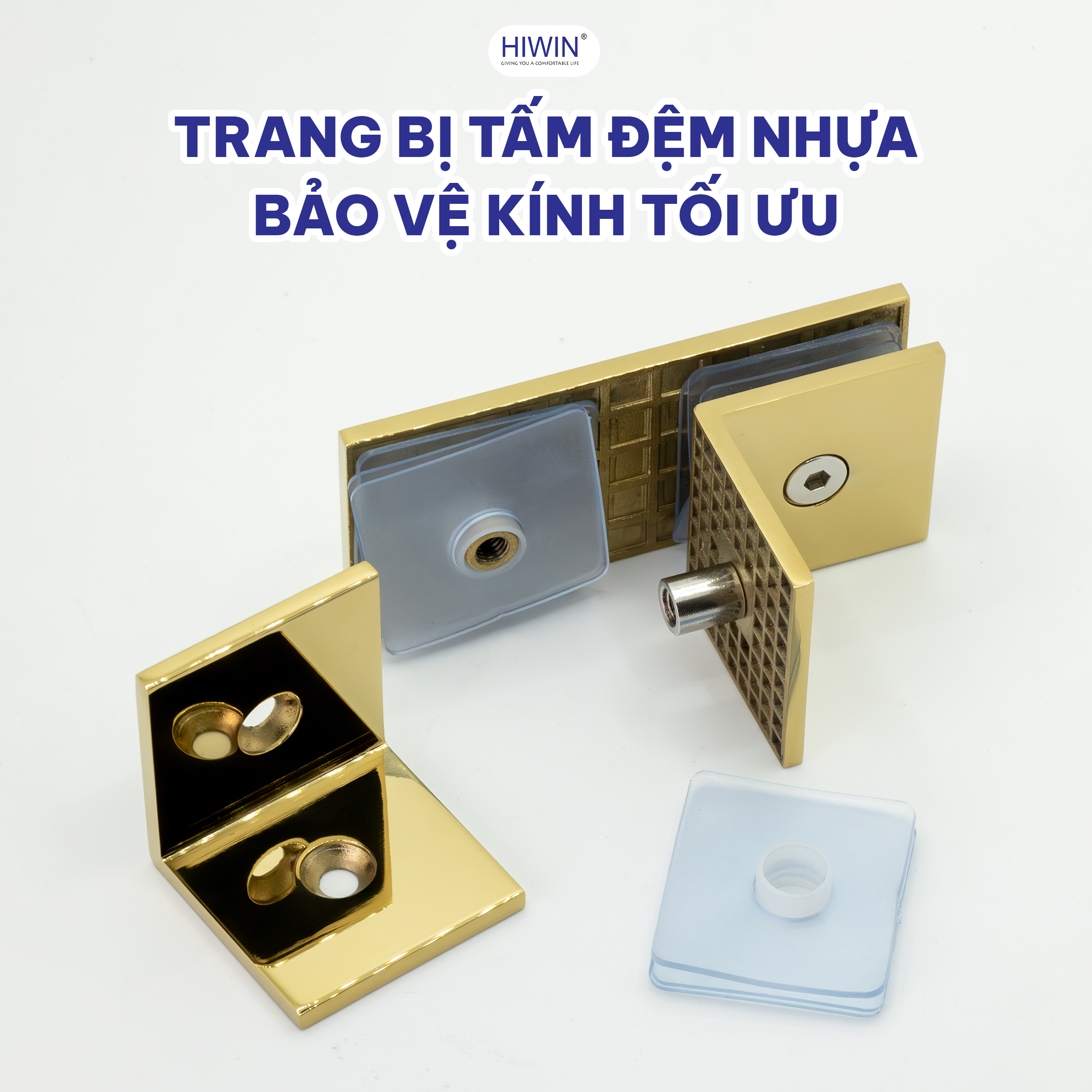 Kẹp định vị Hiwin FC-2037 mạ vàng được trang bị lớp đệm nhựa PVC