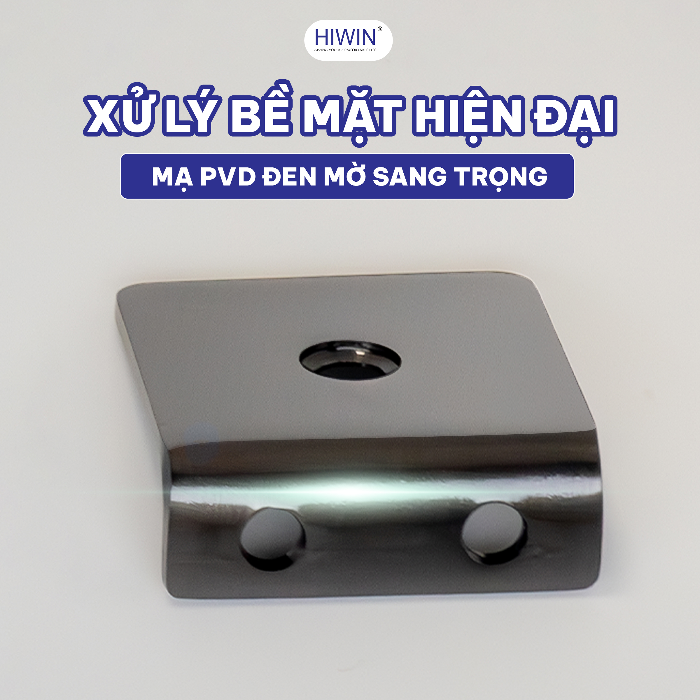 Kẹp kính 0 độ Hiwin FC-085B được xử lý bề mặt bằng công nghệ mạ PVD đen mờ