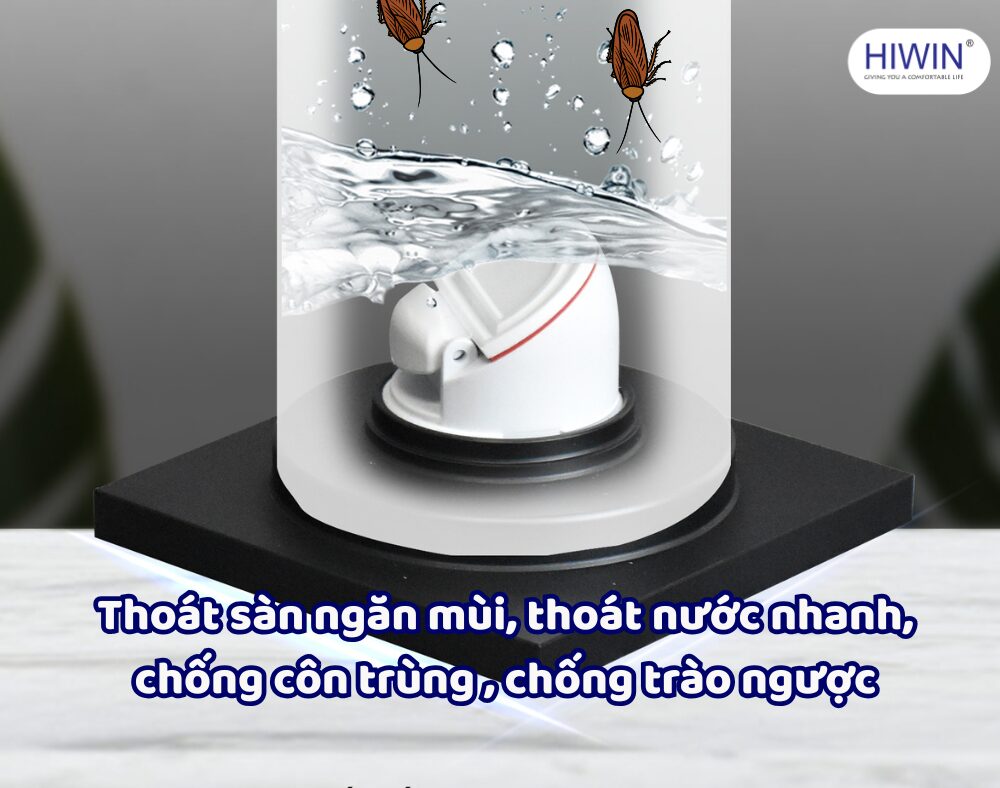 Thoát sàn Hiwin thoát nhanh, ngăn mùi, chống côn trùng và chống trào ngược