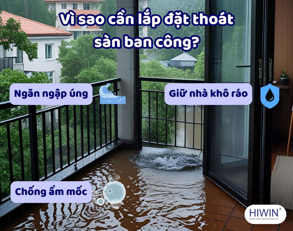 Vì sao cần lắp đặt thoát sàn ban công?