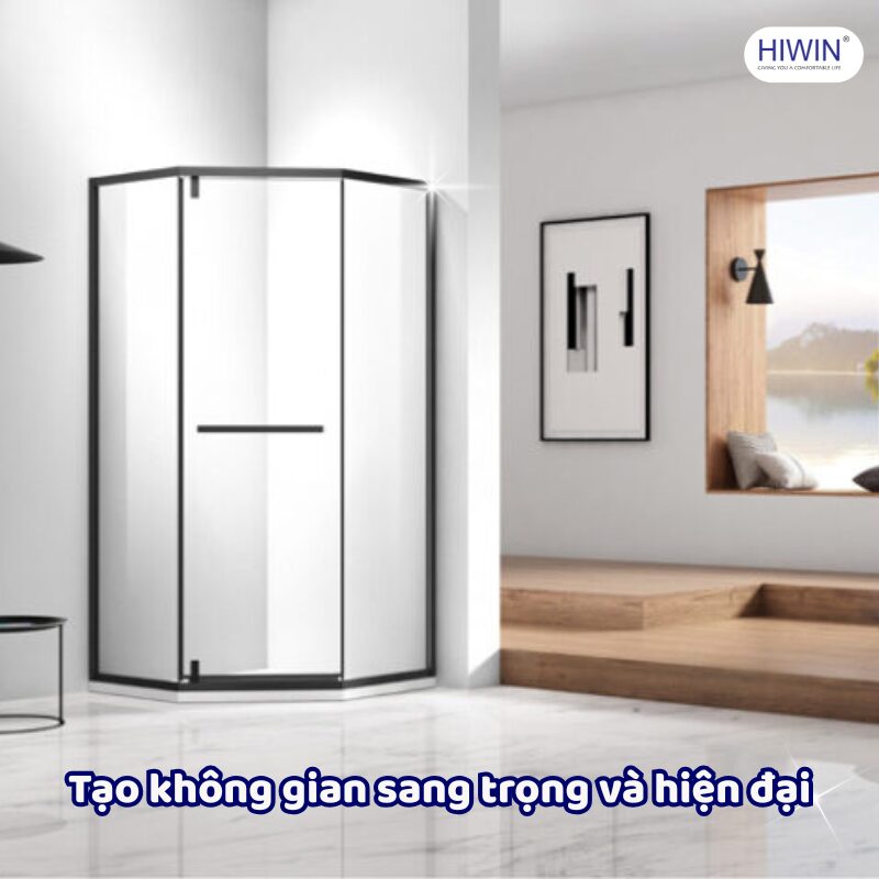 Phòng tắm kính mang đến vẻ đẹp tinh tế, sang trọng và hiện đại cho không gian phòng tắm.
