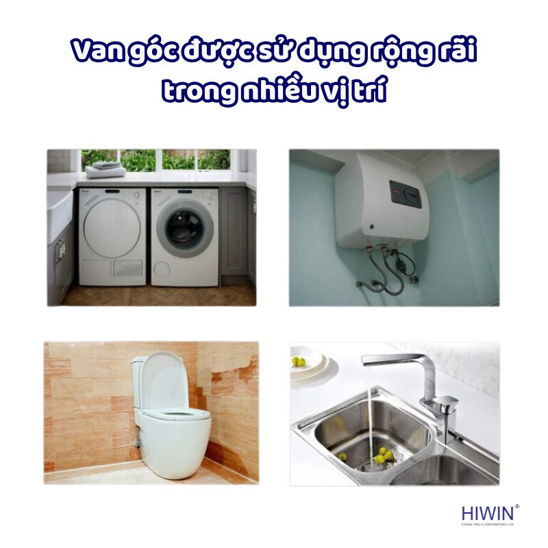 Van góc được sử dụng rộng rãi trong nhiều vị trí