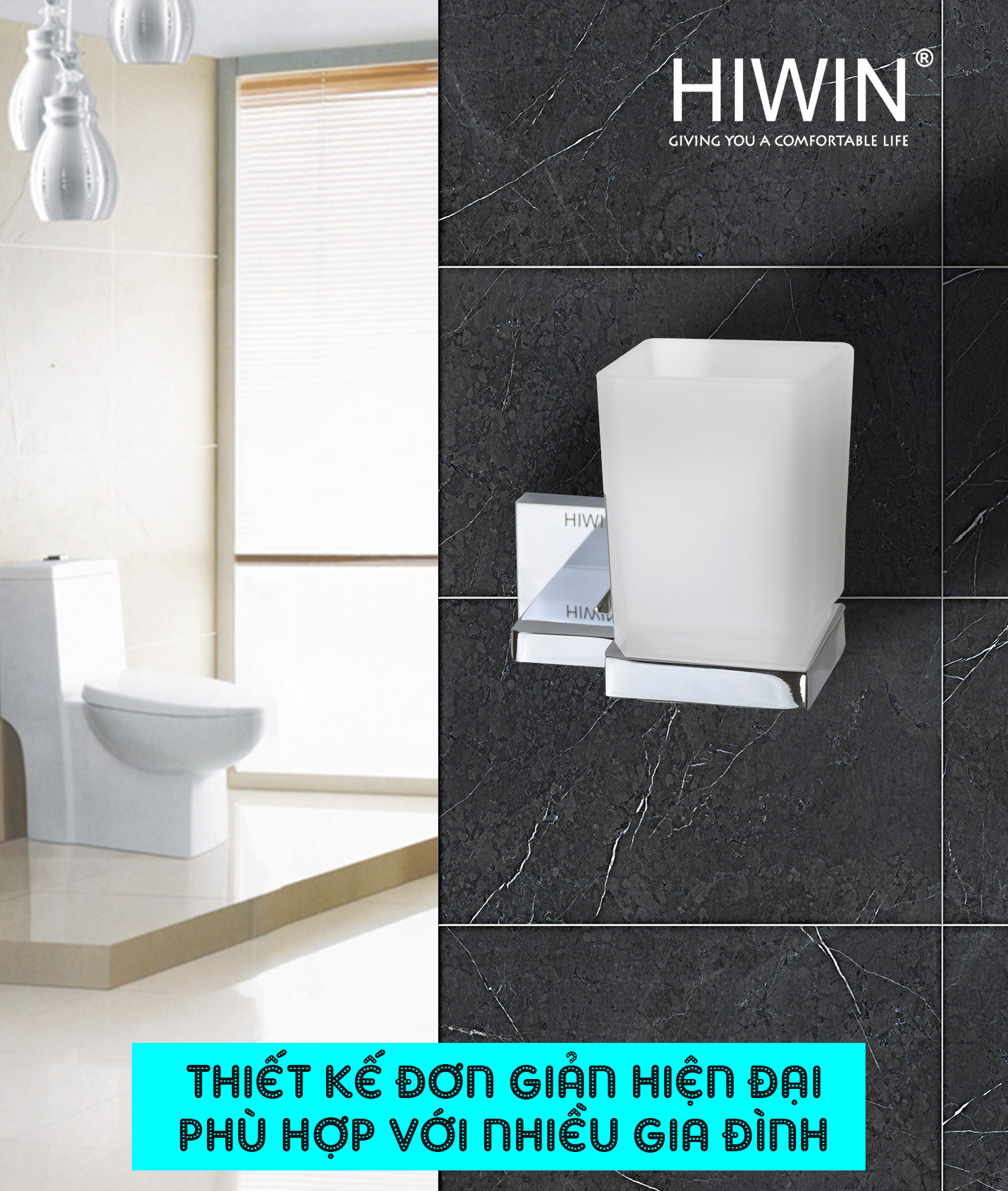 Giá cốc vệ sinh Hiwin Y-1202 sang trọng hiện đại