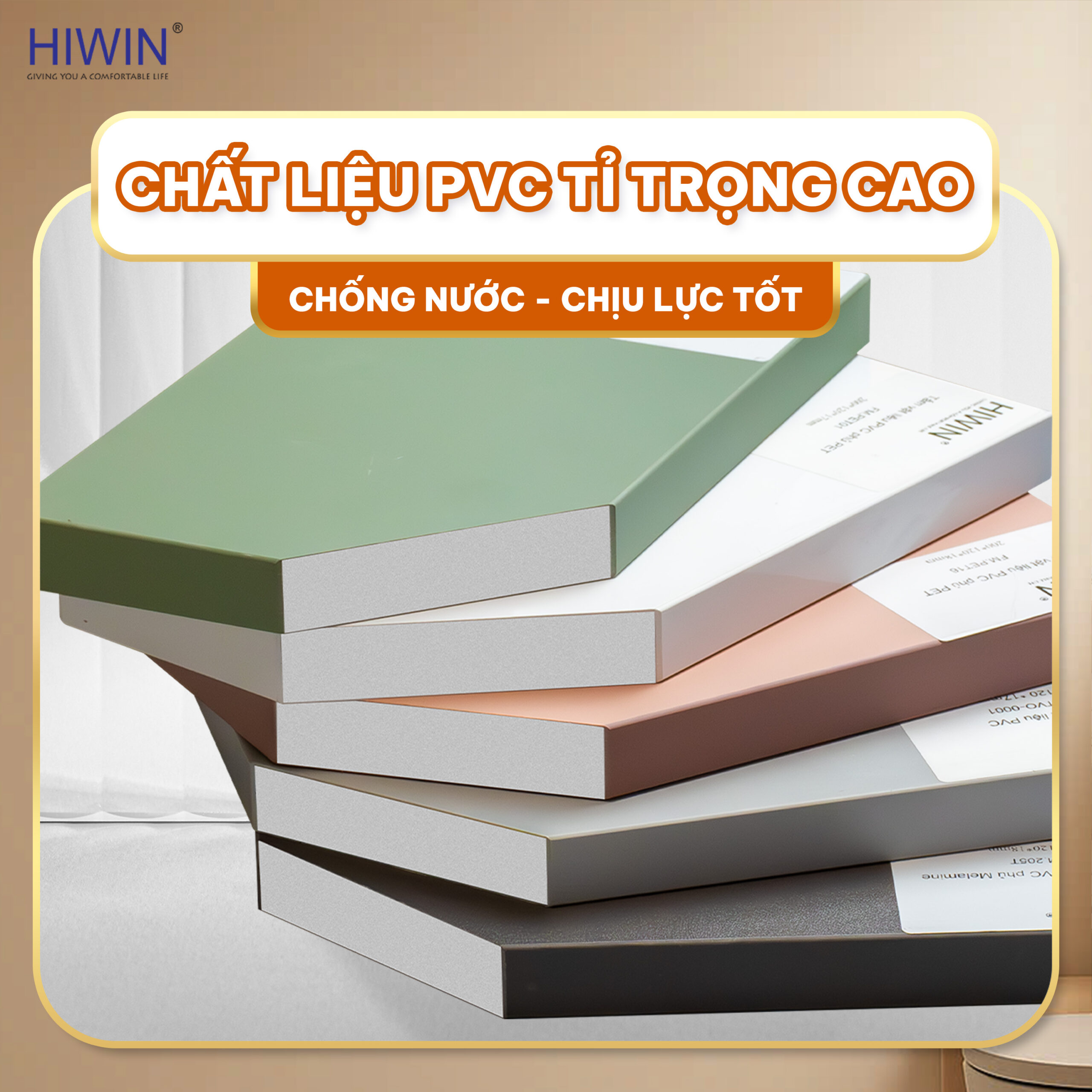 Chất liệu PUR bền bỉ được dán cạnh bằng keo chắc chắn