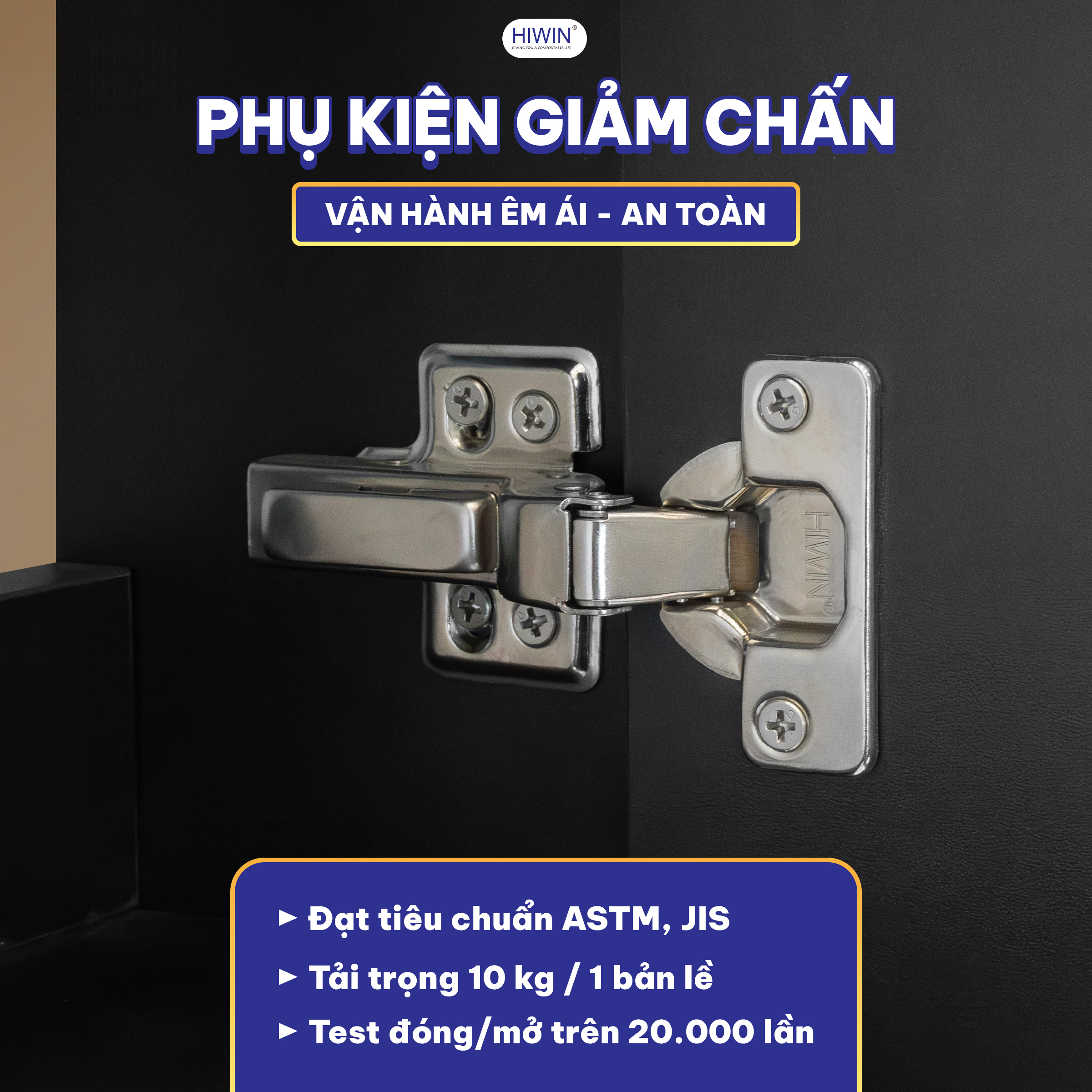 Bản lề Hiwin inox 304 chuẩn ASTM và JIS