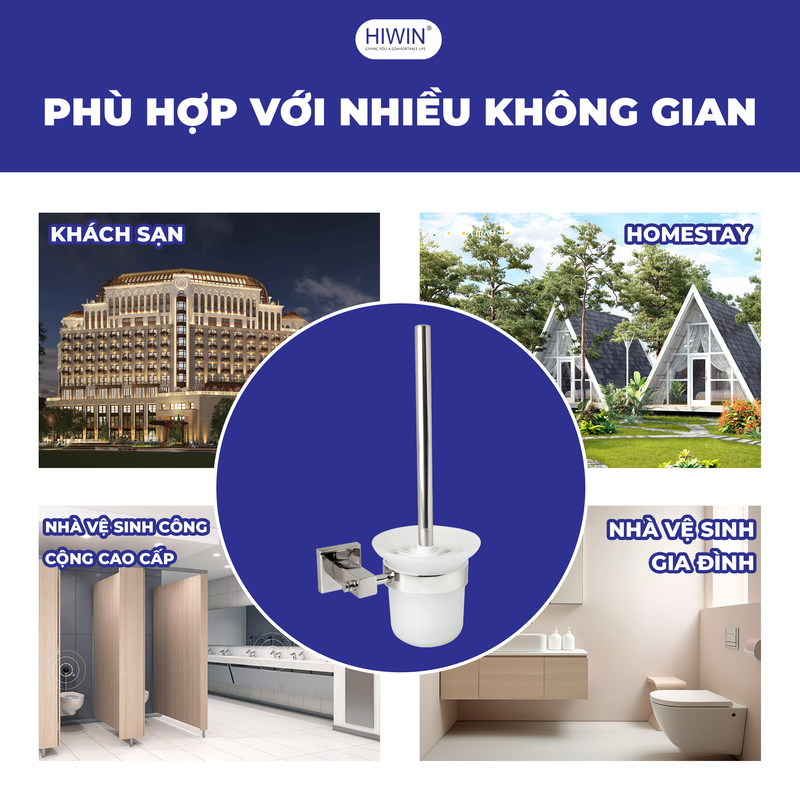 Bộ chổi cọ kệ đỡ toilet Hiwin Y-336