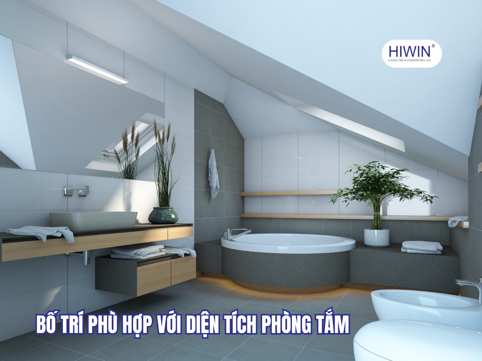Căn cứ vào diện tích để bố trí phụ kiện nhà tắm
