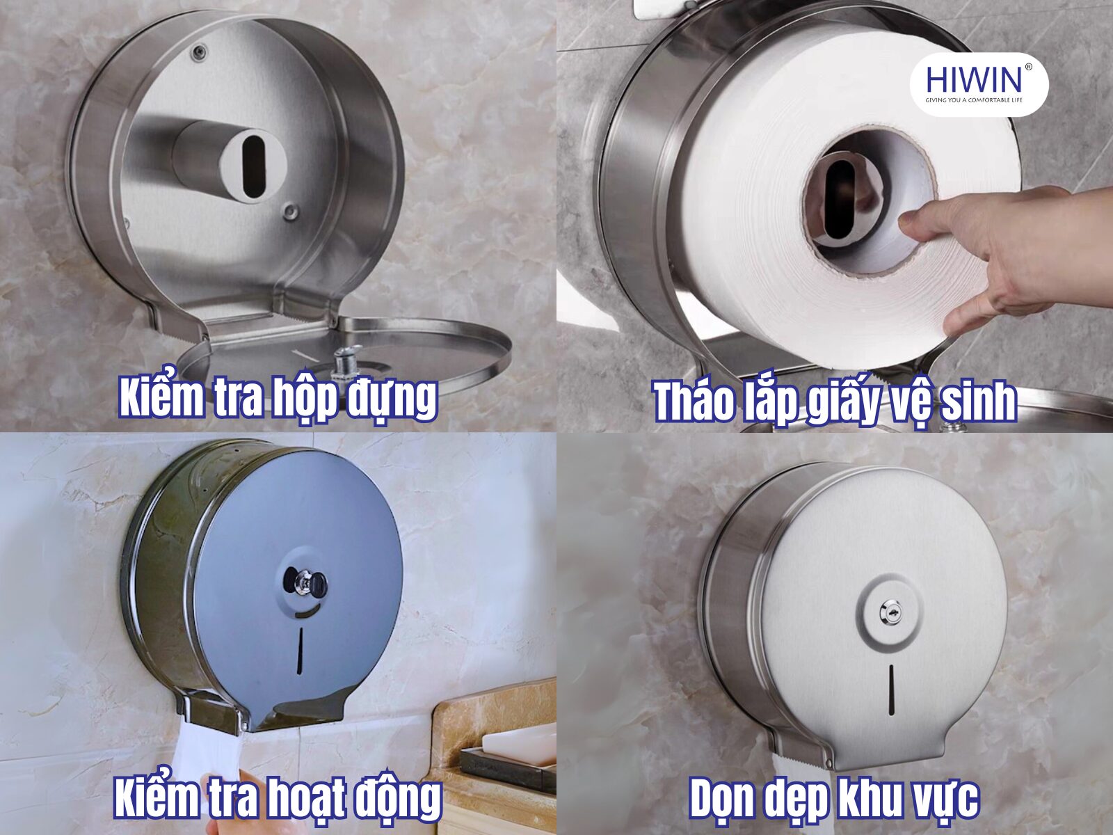 Cách thay cuộn giấy vệ sinh lớn với 5 bước đơn giản