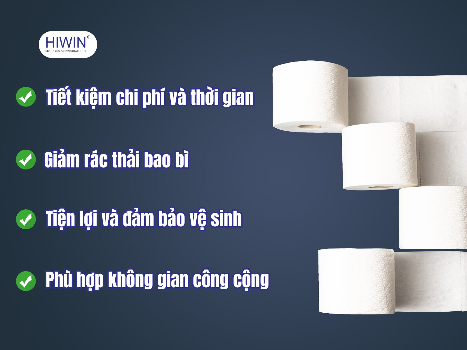 Sử dụng giấy vệ sinh cuộn lớn mang đến nhiều lợi ích