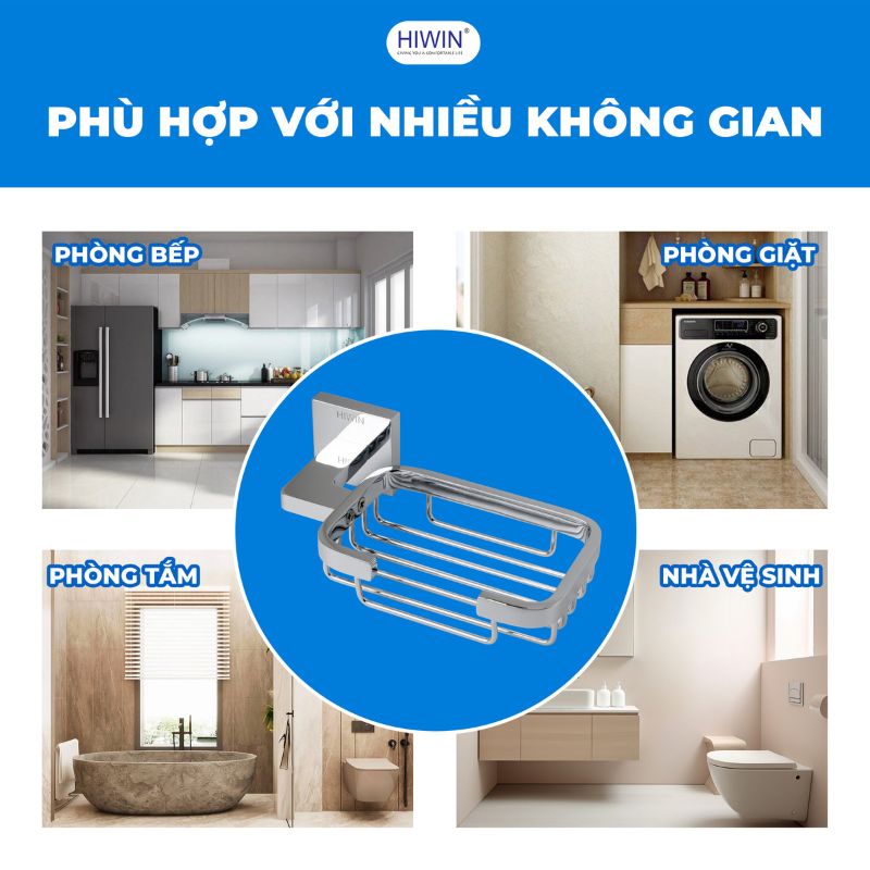 Lắp đặt dễ dàng, ứng dụng linh hoạt với giá để xà phòng Hiwin Y-1201B