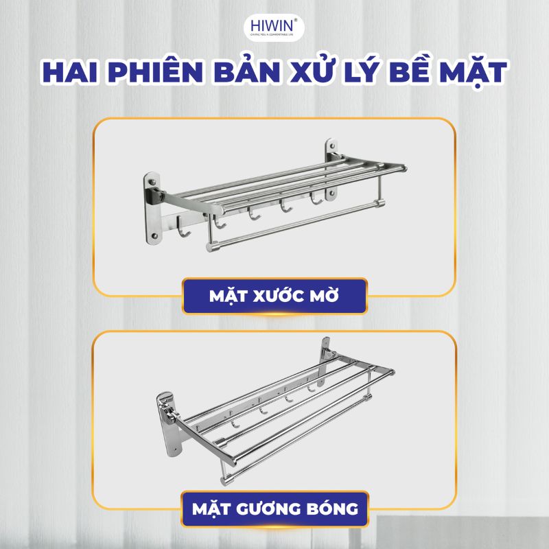 Giá treo khăn di động Hiwin Y-010 gương bóng và xước mờ sang trọng