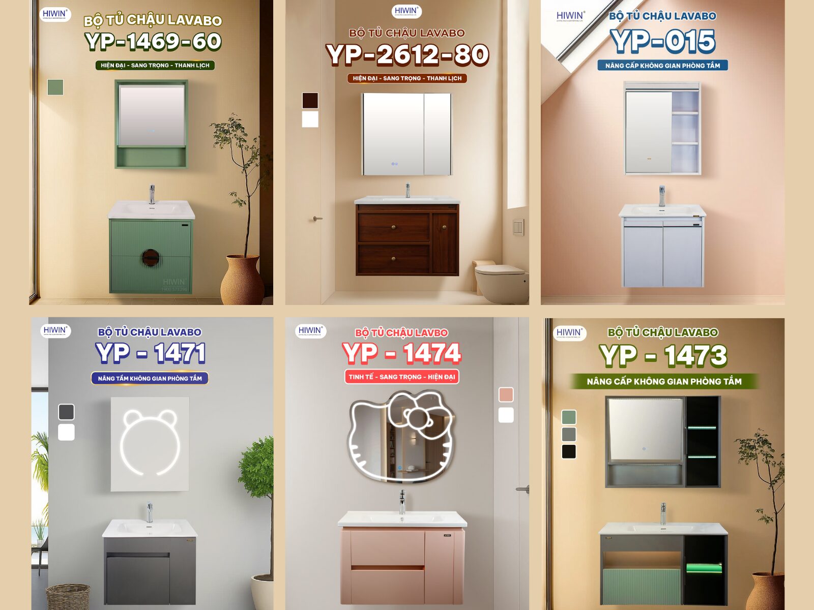 Tủ chậu lavabo nhựa Hiwin sở hữu nhiều ưu điểm nổi bật