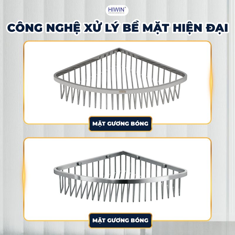 Bề mặt gương bóng và xước mờ sang trọng