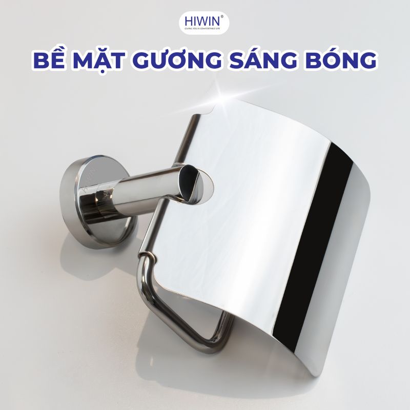 Lô giấy vệ sinh inox 304 Hiwin Y-534A với bề mặt gương bóng