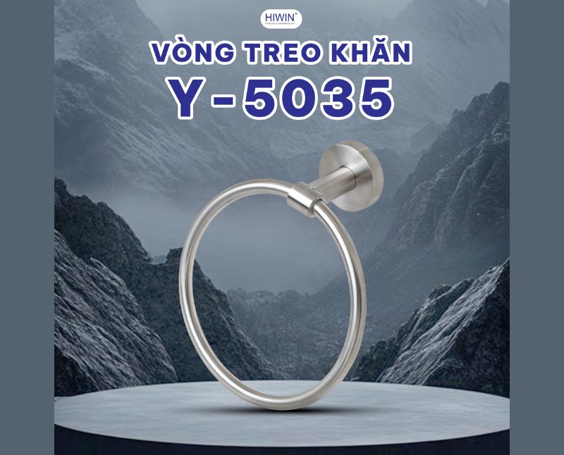 Móc treo khăn tròn Hiwin Y-5035 có thiết kế sang trọng, hiện đại