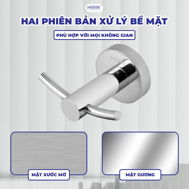 Hai lựa chọn bề mặt là xước mờ và gương bóng