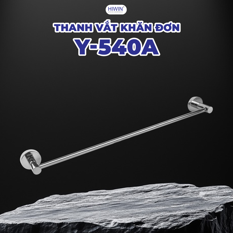 Thanh treo inox 304 Hiwin Y-540A được thiết kế tinh tế, là điểm nhấn cho phòng tắm 
