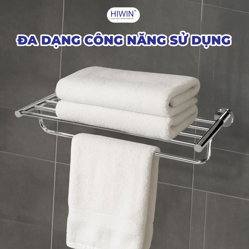 Đa dạng công năng sử dụng với vắt khăn giàn inox Hiwin Y-539A