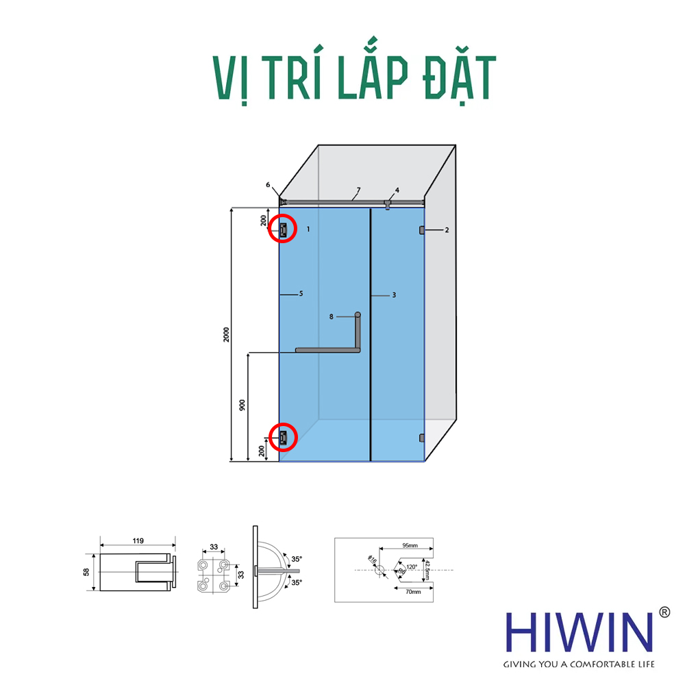 Thiết kế cabin vuông góc, góc mở 90 độ hoặc mở phẳng 180 độ tùy cấu hình.