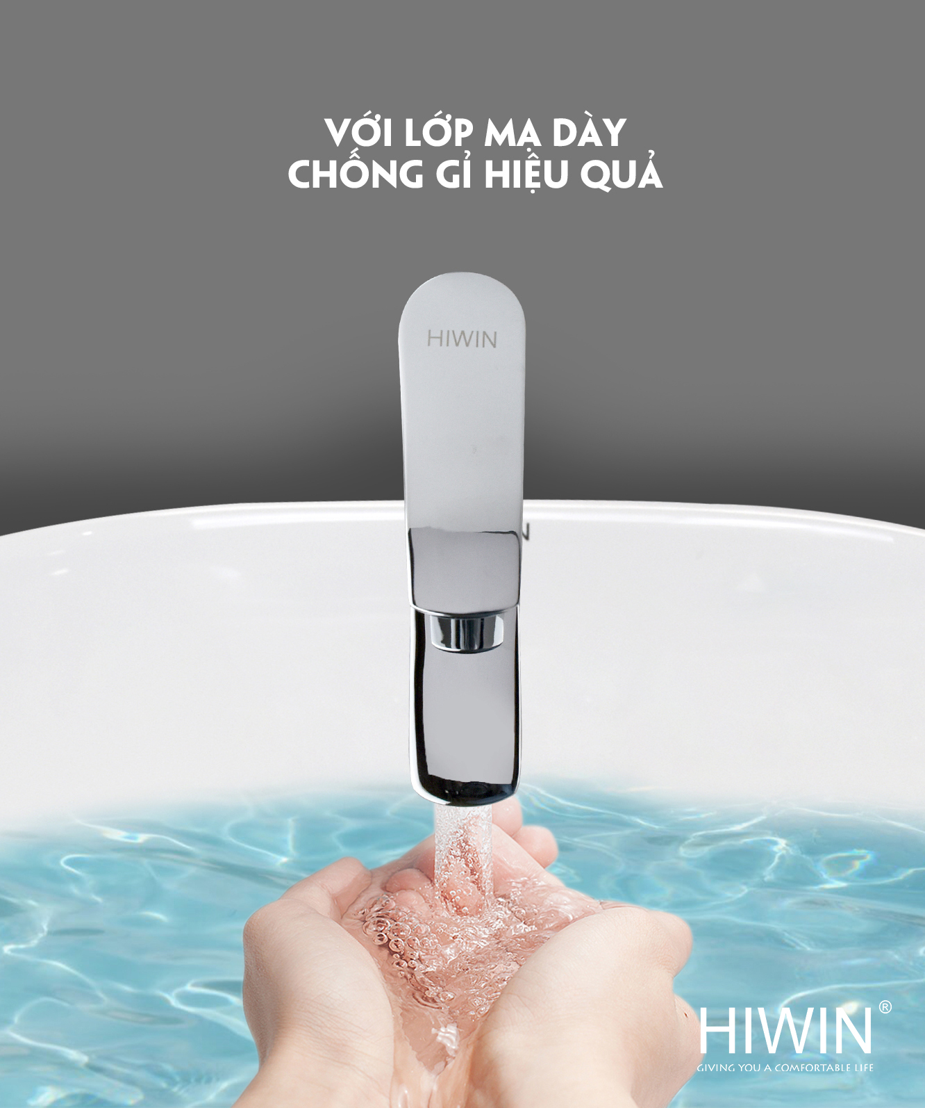 Bề mặt vòi được xử lý lớp mạ dày dặn