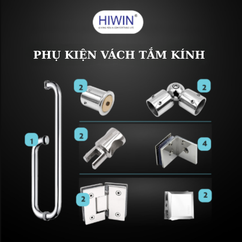 phụ kiện vách tắm kính nhà tắm đã trở thành xu hướng nhờ tính thẩm mỹ